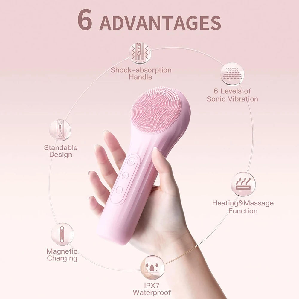Rechargeable Waterproof Facial Cleansing Brush