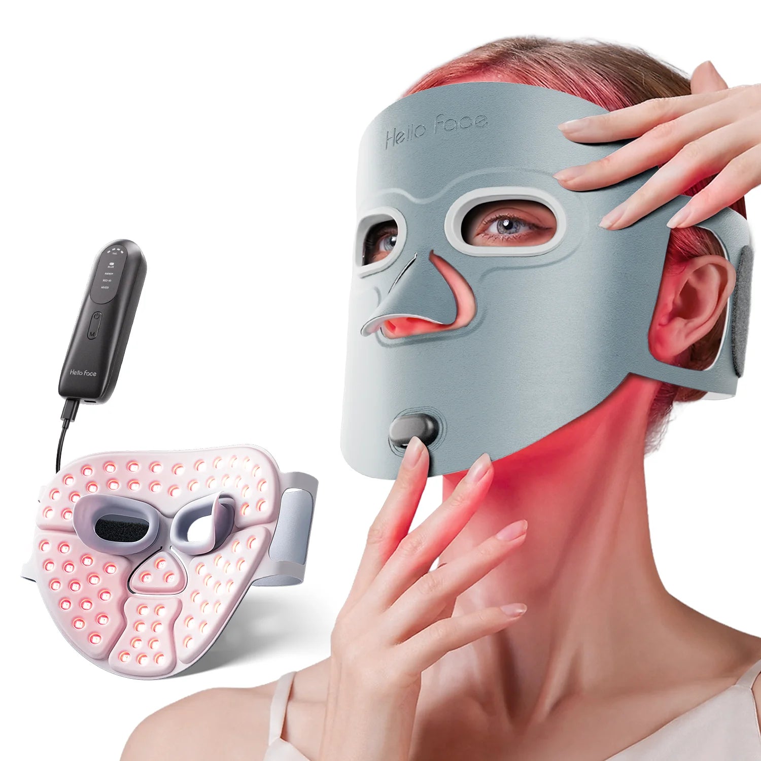 Red Light Therapy Wireless Face Mask