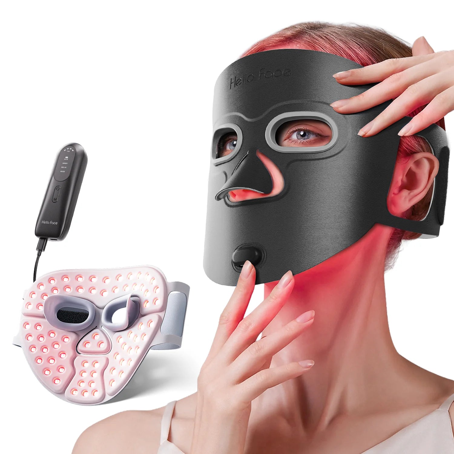 Red Light Therapy Wireless Face Mask